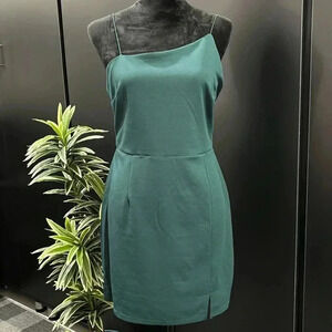 Altar’d State Asymmetrical neckline,stretch cord straps,zipper back,slit